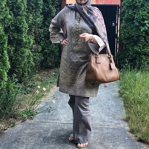 Limelight grey Jacquard suit